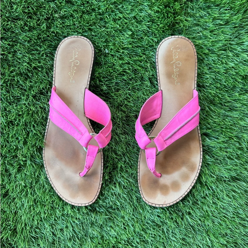 Lilly Pulitzer Mckim Sandals Pink Size 10